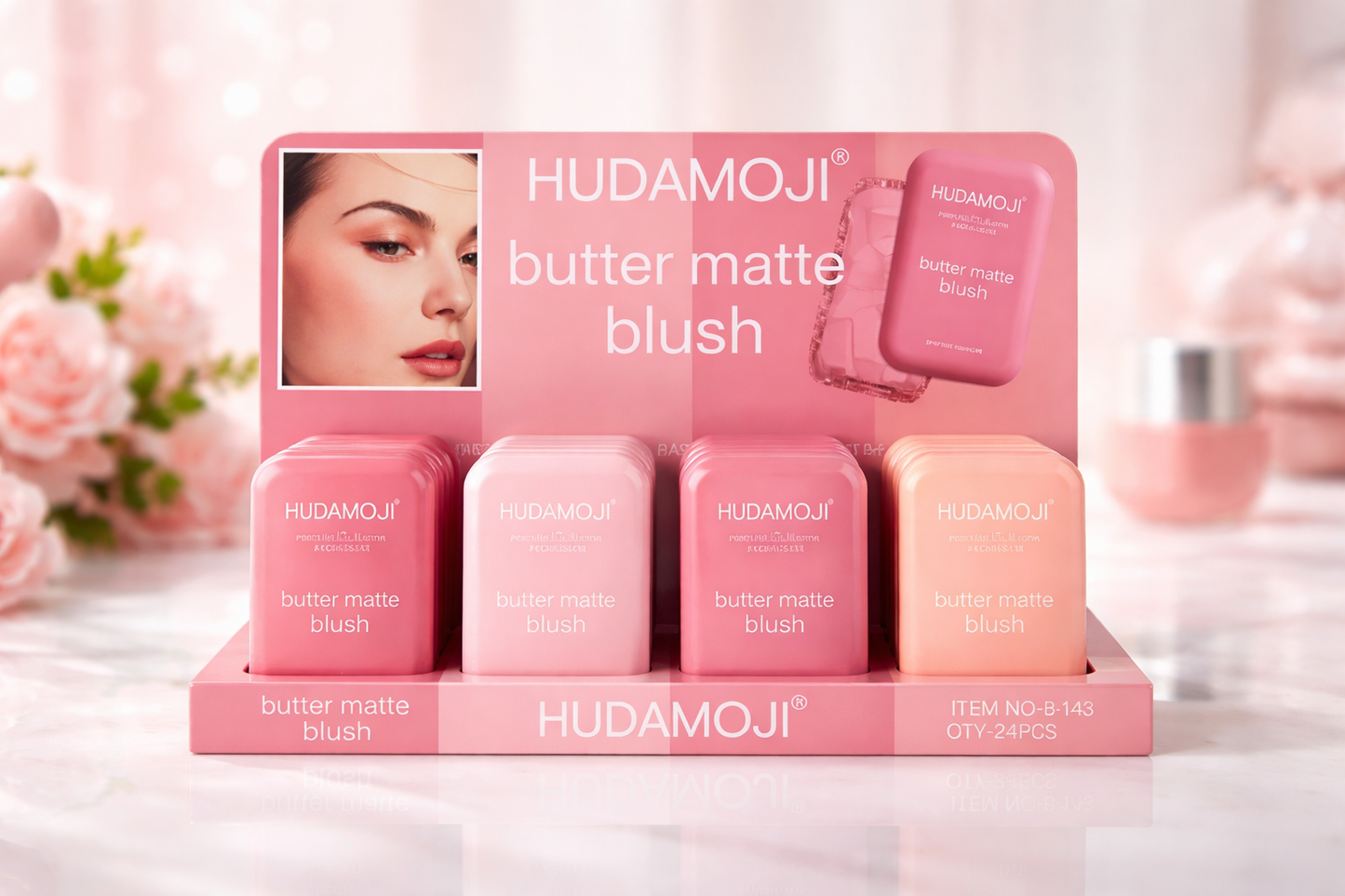 Blush Butter Matte HUDAMOJI® – Fini Mat Velours | 4 Teintes Naturelles