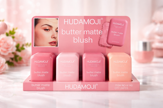 Blush Butter Matte HUDAMOJI® – Fini Mat Velours | 4 Teintes Naturelles