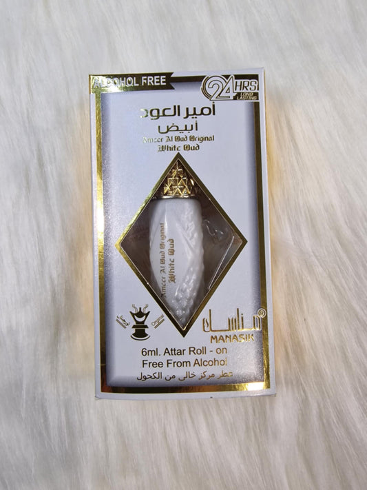 🤍 Ameer Al Oud Original – White Oud (6 ml) – Manasik