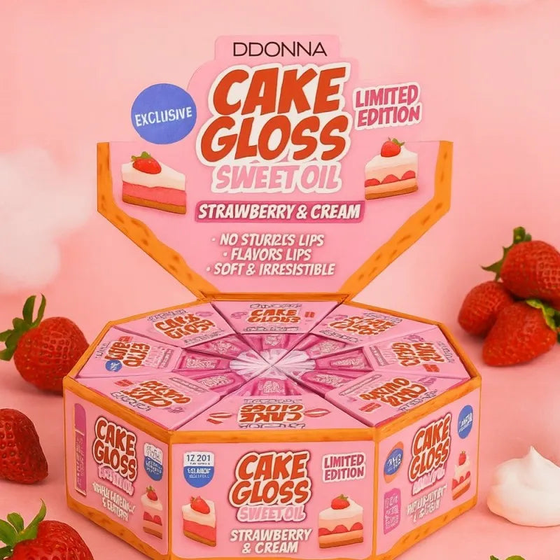 Huile pour les Lèvres Gourmande – Fraise & Crème | Hydratation & Brillance Naturelle